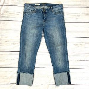 Kut from the Kloth Cameron Roll Cuff Straight Leg Jeans size 8